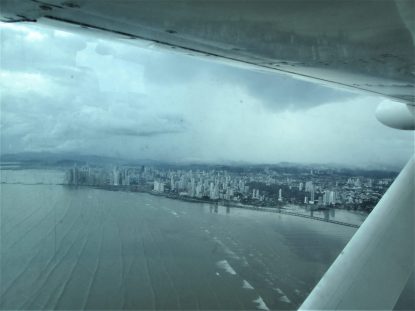 Panama City Skyline Backdrop For My Rainy Day Flight From Tocumen Airport