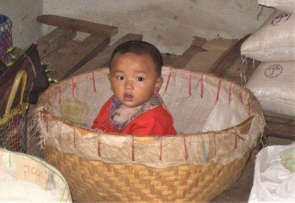 Who Needs A Playpen? Intha Child At A Shan State Market, Burma
