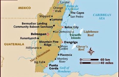 Map of Belize