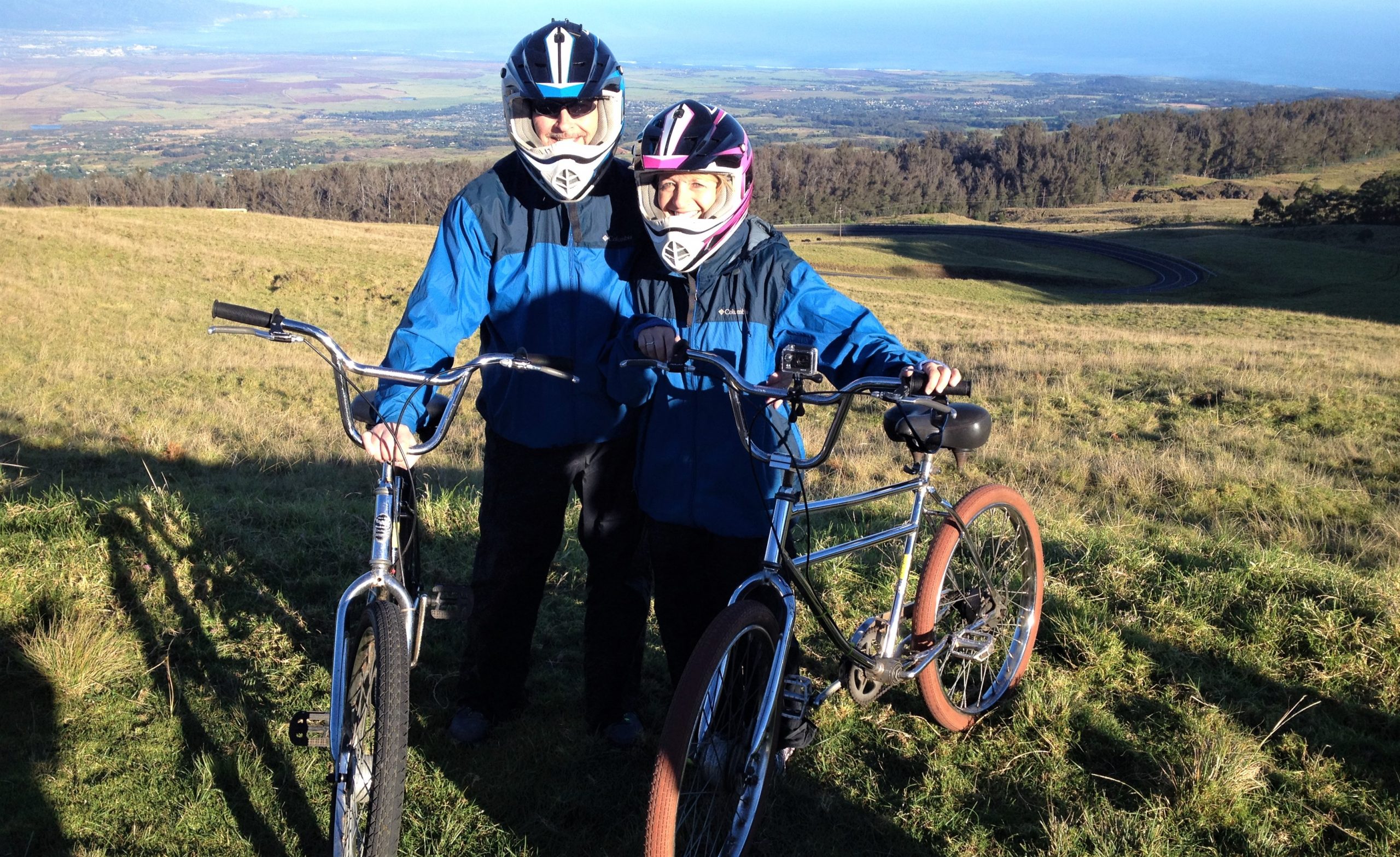 Biking from the summit of Haleakalā Volcano 