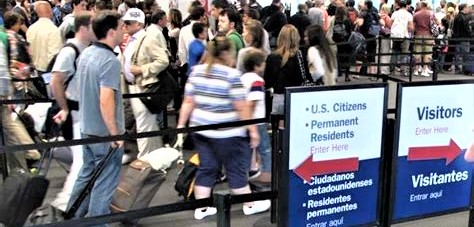 US Immigration, Airport Immigration Line